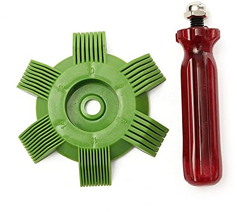 Air Conditioner Condenser Fin Comb, Fin Cleaning Brush Air Conditioner Fin Cleaner Refrigerator Coil Cleaning Whisk Brush Metal Fin Evaporator Radiator Repair Tool， dryer vent cleaner kit-Package A
