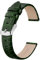 BISONSTRAP Leather Watch Straps, Soft Replacement Bands with Polished Buckle,18mm, Dark Green with Silver Buckle