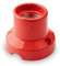 AMARCORDS - Lampenhalter aus Porzellan, Fassung E27, Lampensockel in Vintage-Farbe ROT