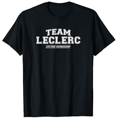 Team Leclerc | Stolzer Familienname, Nachname Geschenk T-Shirt