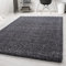 Carpetsale24 Teppich Wohnzimmer Shaggy Flokati Einfarbig Design 160 x 230 cm Grau - Hochflor Teppich Schlafzimmer Pflegeleicht und Super Weich - Flauschiger Teppich Langflor 50 mm Florhöhe Rechteckig