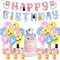 ZOOMPIL Cat partyzubehör Dekoration Set, Katzen Geburtstag Deko, Dekoration Banner, Latexballon, Cupcake Toppers für die Dekoration der Kindergeburtstagsfeier (34pcs)