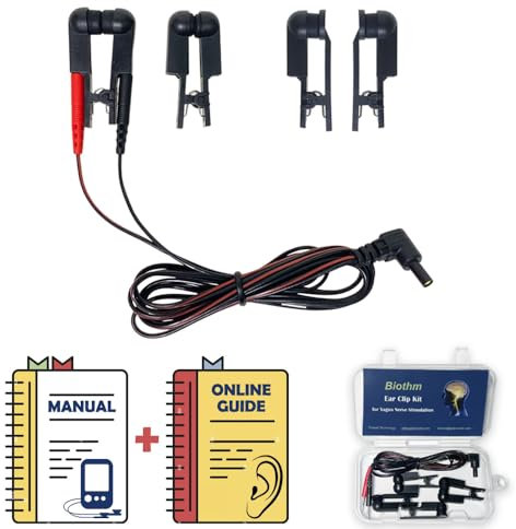 TENS Ohrclips zur Vagus-Nerven-Stimulation, Dual-Silikon-Elektroden