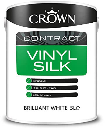 Crown Vinyl Silk Emulsion Brilliant White - 5L