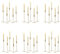 Romadedi Gold Kerzenständer Kerzenhalter Stabkerzen - 30er Set Hoch Kerzenhalter Stabkerze Metall Vintage für Hochzeit Party Weihnachten Esstisch Tischdeko Modern Deko Wohnzimmer