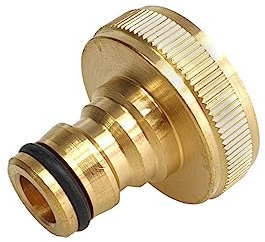 Hahnverbinder Messing mit Innengewinde - Hahnanschluss Adapter für Wasserhähne, Premium Wasseranschluss, spritzfreier Wasserfluss, frostsicher (1/2 Innengewinde)