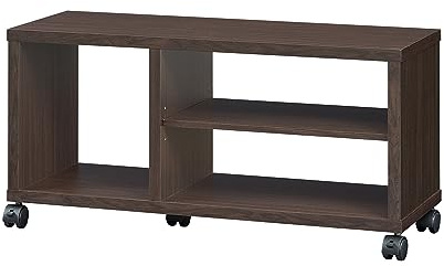 Shirai TV Stand, Lowboard, TV Board, Perfect Size for Single Living Rooms and Small Spaces, Dark Brown Wood Grain Pattern, Basic Design, Wide 31.5 x Depth 11.6 x Height 15.5 inches (79.7 x 29.4 x 39.4
