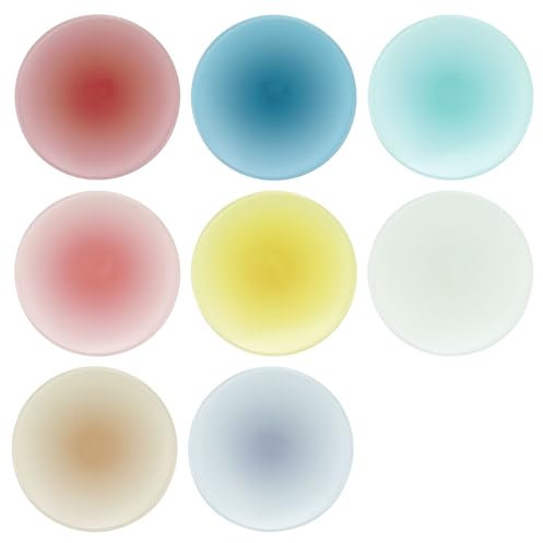 8 Stück Untersetzer für Getränke, Pastellfarbe, Getränkeuntersetzer, Acryl-Untersetzer-Set, 9,5 cm, runde Untersetzer für Couchtisch, Tassen-Untersetzer für Esstisch, Tafelaufsatz, Dekoration (8