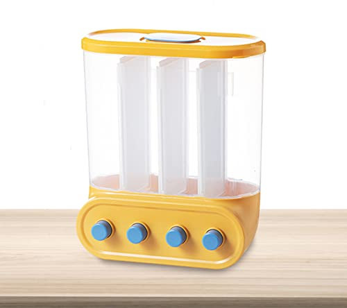 DISPRA Reisspender, wandmontierter Süßigkeitenspender, verschiedene Größen, Lebensmittelqualität, Polypropylen, luftdichter Lebensmittelbehälter mit drei Kammern, für Getreide, Kaffeebohnen, Nüsse