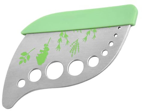 Tabanzhe Stainless Steel Herb Stripper with Safety Lid - 9 Hole Design, Herb Chopper, Kitchen Gadget for Vegetables, Basil, Rosemary, Thyme, Kale, Kale, Mint