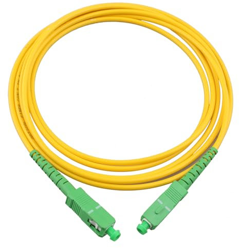 Jopto Cable de Fibra Óptica SC/APC a SC/APC OS2 Monomodo Simplex 9/125um LSZH Latiguillo FTTH para Instalaciones en Exteriores e Interiores (2M)