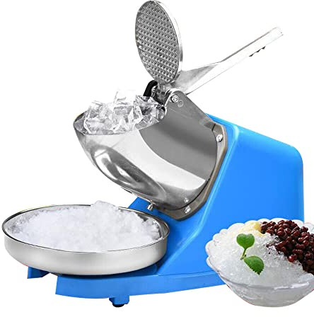 SOPERIT Electric Ice Shaver Maschine 220 V Eiszerkleinerer Edelstahl verstellbar Ice Crusher 143,3 lbs/h, geeignet für die Zubereitung von kalten Getränken, Smoothies, Milch-Shakes, Barmixern