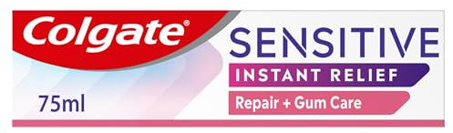 Colgate Sensitive Instant Relief Repair + Gum Care Toothpaste 75ml | fluoride toothpaste | instant sensitivity relief* | strengthens gums | repairs sensitive areas of teeth**