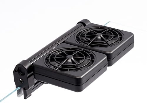 NatureHolic Cooling Fan | Aquarium Kühlventilator | Leiser Lüfter für Aquarien | Süßwasser und Salzwasser | Für Becken von 10-100 Liter | 2 Ventilatoren