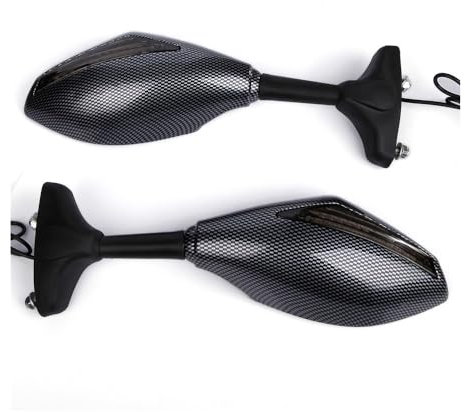KSHSAA Für Kawasaki ZX-9R/ZX-9 1998–2003 ZX10R 2004–2005 ZX12R 2000–2006 ZX14/ZZR1400 2006–2011 1 Paar Mit Blinkern, Motorrad-Rückspiegel Spiegel