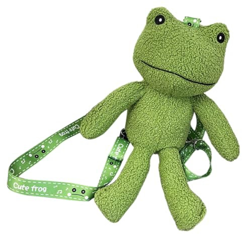 LIFKOME Cartoon Frosch Plüsch Rucksack Niedliche Schultertasche Für Verstellbare Für Und Partys Süßes Für Froschliebhaber
