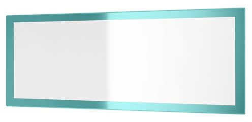 Vladon Spiegel Lima, Wandspiegel mit Rahmen im modernen Stil, Petrol Hochglanz (139 x 55 cm)