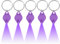 MODOAO Mini UV LED Keychain Flashlight, 5 Pack 395nm UV Light Black Light Keychain Flashlight, Portable Ultra Bright Keychain Torches, for PET Urine Passport ID Card Currency and Emergency Lighting