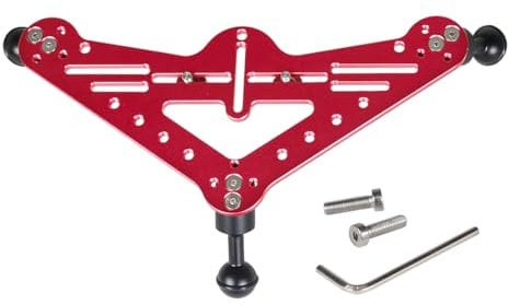 CS PRIORITY Upgrade Tauchstativ Unterstützung Gimbal Tray Rig Halterung Halterung für Action Kamera Dual Handheld SL Unterwasser Wasserdichtes Gehäuse (Rot)