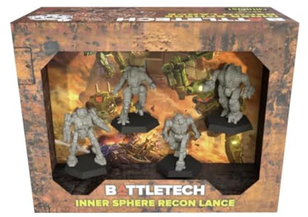 Catalyst Game Labs BattleTech | Miniatures | Inner Sphere Recon Lance | Expansion | Miniature Game Ages 14+, Grey