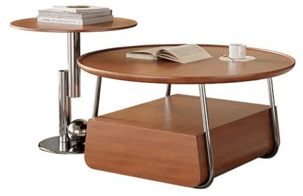 ZENY896V Couchtisch Vintage Chinesischer Couchtisch aus Massivholz, ovaler Aufbewahrungsschrank, Wohnzimmermöbel, Retro-Wohndekor Kaffeetisch