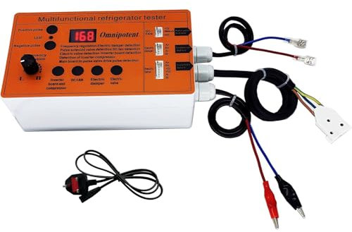 9-in-1 Multifunctional Refrigerator Tester - Refrigerator Inverter Board Compressor Solenoid Valve Fan Air Door Electric Valve Tester Fault Tool Accessories - Digital Display, Waterproof & Dustproof