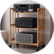 3/4/5-lagiger HiFi-audioschrank Bambus HiFi-Rack Av-Regal Mit Rolle HiFi-audioschrank Audio-Video-Komponenten Stereo-ausrüstung Audio-Video-Komponenten, Brown, 80 * 38 * 158cm(5Tier)