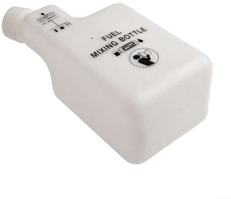 Besttoolifes Botella mezcladora de combustible y aceite de 1 litro 25:1 32:1 40:1 50:1, compatible con motosierras, diseño compacto, para relaciones precisas de motor de 2 tiempos