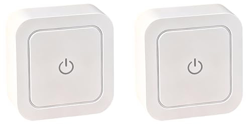 ACAREY Nachtlicht Steckdose Touch Dimmbar, 3 Farben Tragbar LED Steckdosenlicht Kinder, 2700K - 6500K WarmWeiß Tischlampe Nachtlicht, Lampe Steckdose für Schlafzimmer Wohnzimmer (Weiß,2 Stück)