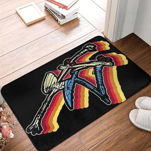 EUEKQOIB Skateboard Dude rutschfeste Fußmatte Bodenmatte saugfähige Matte Teppich Teppich Küche Eingang Haus Schlafzimmer Footpad