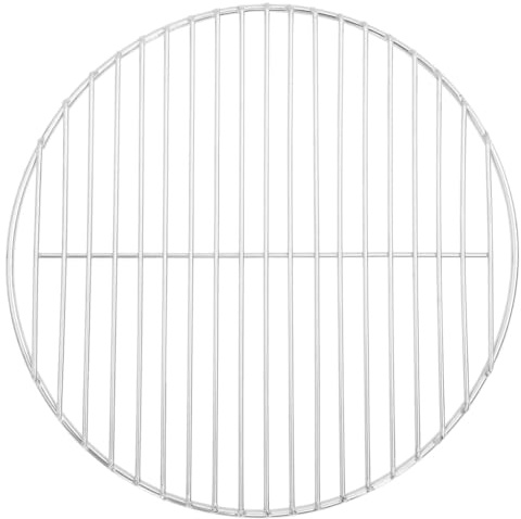 Grillrost Rund, Edelstahl 304, Rost- und Formbeständig, Grillrost Edelstahl, Abkühlgitter, Für Holzkohlegrills und Kugelgrills, Silbern, Ø37 cm