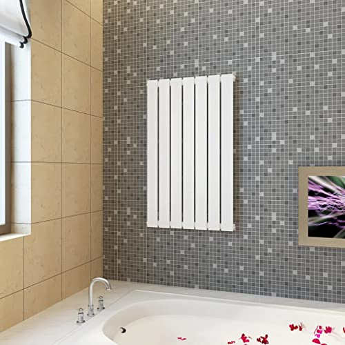 Ziaphsol Radiatore a pannello di design, bianco, 542 x 900 mm, 7 colonne, 620 Watt, distanza dalla parete di 97 mm, per riscaldamento centralizzato come stufa per ambienti e riscaldamento aggiuntivo