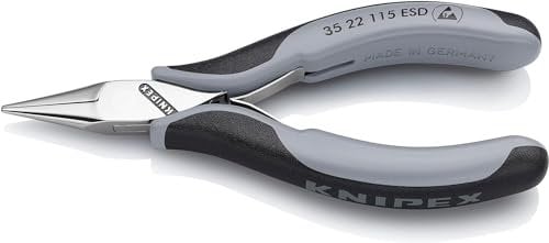 Knipex Elektronik-Greifzange ESD mit Mehrkomponenten-Hüllen 115 mm 35 22 115 ESD