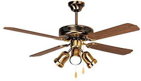 Orbegozo CT 30132 M - Ventilador de techo con luz, 4 palas reversibles, diámetro 132 cm, potencia de 60 W y 3 velocidades