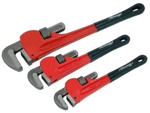 Pipe Wrench Set 3pc 10-12-18in. (Soft Grip Sleeve)