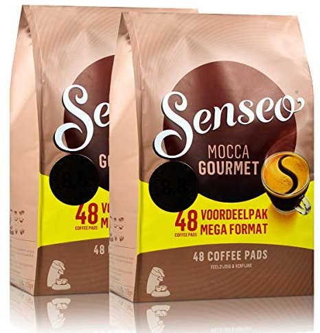 Senseo Mocca Gourment, Monodosis de Café, Diseño Nuevo, Set de 2, 2 x 48 Unidades
