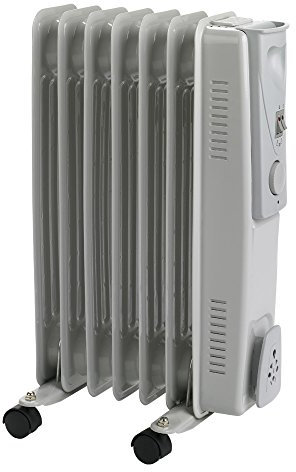 STATUS Oil Filled Radiator, 7 Fin Oil Heater, 1500W Electric Radiator Heater, OFH7-1500W1PKB,White