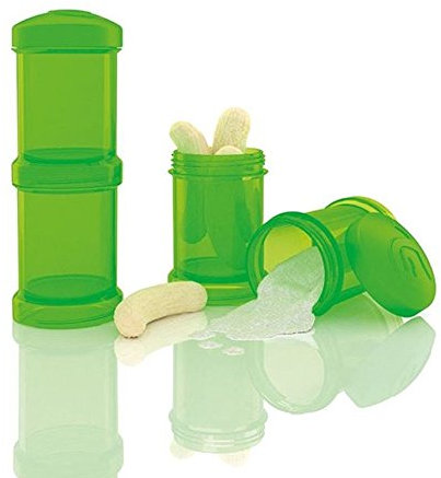 Twistshake 78026 Milchpulverbehälter, 2x 100 ml/3 oz, grün