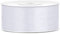 Partydeko 25m x 25mm Satinband Geschenkband Schleifenband Dekoband Satin Band (Weiß)