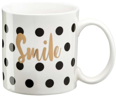 Draeger - Taza Original - Taza de té para regalar a sus seres queridos - Taza de café en porcelana fina - 350 ml 8 cm de diámetro x 8,5 cm de altura sonrisa