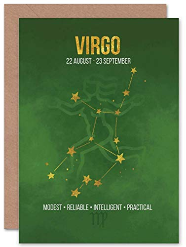 Wee Blue Coo BIRTHDAY CARD - ZODIAC STAR SIGN ASTROLOGY VIRGO