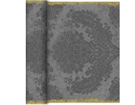 Duni Dunicel Tischläufer Tête-à-Tête Royal Granit Grey 40 x 2400 cm, Duni Tete a Tete Royal Granit Grey mit 20 perforierten Abschnitten à 1,20 m lang und 0,40 cm breit