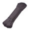 DonDon 30 Meter langes Stoffband Nylon-Schnur Paracord-Seil Survival Band zum Basteln und für Outdoor Camping Aktivitäten 4 mm - 7 Stränge schwarz-rot-grau