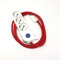 LaMorell LightDesign Mehrfachsteckdose mit Textilkabel, 2 m, Rot
