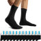 Falechay Business Socken Damen Herren 12 Paar ohne drückende Naht extra breiter Schaft , 35-38, 12 X Schwarz