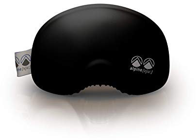 alpine [vju:] - Skibrillen Schutz | Goggle Schutz Cover | elastisch aus Mikrofaser | unisex (Schwarz)