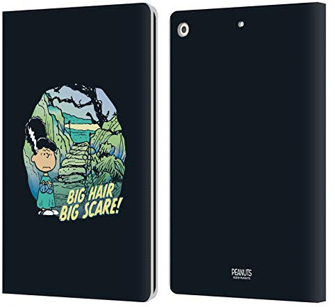 Head Case Designs Offizielle Peanuts Lucy Grosses Haar Spooktacular Leder-Wallet-Hülle Kompatibel mit Apple iPad 10.2 2019/2020/2021