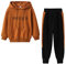 YFPICO Kinder Mädchen Trainingsanzug Jogginganzug Sportanzug 2tlg Jogging Anzug Bekleidungsset Freizeitanzug Outfit-Set(Sweatshirt + Sweathose) Briefe Streifen Design, Braun, 116 (Label 120)