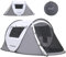 EchoSmile Camping Instant Zelt, 2 bis 8 Personen Pop-Up-Zelt, Wasserfestes Kuppelzelt, einfache Einrichtung für Camping, tragbares Zelt mit Tragetasche, für 4 Jahreszeiten (weiß & grau (2 Personen)