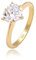 Elli Ring Damen Herz Solitär Verlobung Liebe mit Zirkonia Kristall in 925 Sterling Silber